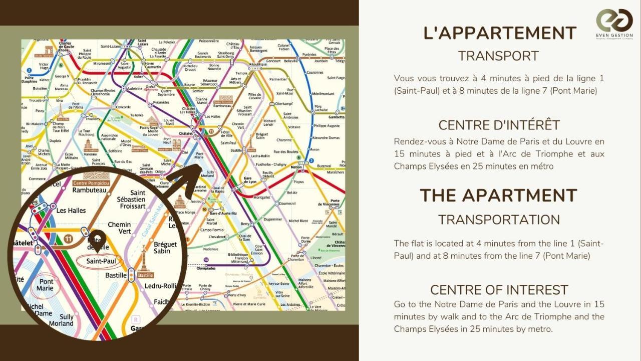 شقة New&Renovated Cosy Flat In The Marais !!! 4Pers باريس المظهر الخارجي الصورة